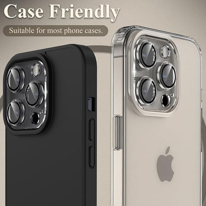 YWXTW Camera Lens Protector for iPhone 15 Pro/iPhone 15 Pro Max, [6th Gen Clear Version] Ultra Slim HD Tempered Glass Screen Protector Camera Cover Accessories, Anti Scratch, Night Shooting, Case