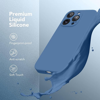 Magnetic for iPhone 16 Pro Max Case, Compatible with MagSafe, [Full Camera Protection][Screen Protector] Silicone Shockproof Protective Phone Case for iPhone 16 Pro Max 6.9", Lake Blue