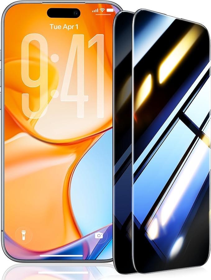 UltraGlass Ultra 9H+ Glass for iPhone 14 Pro Max Privacy Screen Protector [No.1 Military Grade Shatterproof & 100% Anti Spy] Glass Privacy Screen iPhone 14 Pro Max Tempered [Longest Durable], 2 Packs