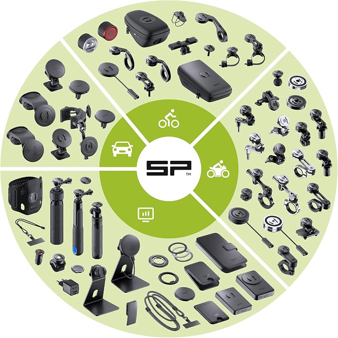 SP CONNECT Mountain Bike Bundle | SPC+ | Compatible with iPhone 16 Pro Max | Mountain Bike Phone Holder | Bike Phone Mount | Bicycle Accessories and Bike Phone Holder | Cell Phone Holder