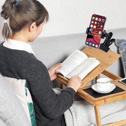 Clamp Phone Stand Holder for Guitar Head/Desk/Table/Glass/Baffle/Easel,Guitar Head Phone Mount,360°Adjustable Aluminium Alloy Arm Compatible with iPhone/Nexus/HTC/LG/Huawei/Smart Phones