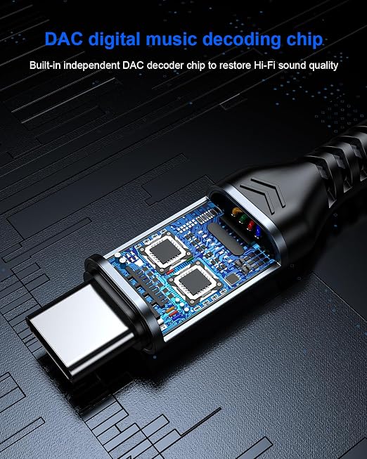 Aux to USB C, 10ft Aux Cord to USB C Compatible with iPhone 15/16/17, Galaxy S225/S24/23, iPad Pro, Pixel - Type C to 3.5mm Cord for Car, Headphones, Speakers