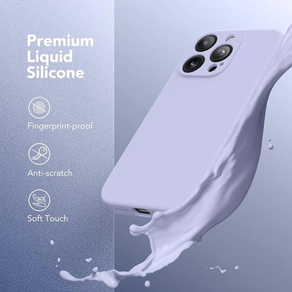 Magnetic for iPhone 13 Pro Max Case, Compatible with MagSafe, [Full Camera Protection][Screen Protector] Silicone Shockproof Protective Phone Case for iPhone 13 Pro Max 6.7", Lilac