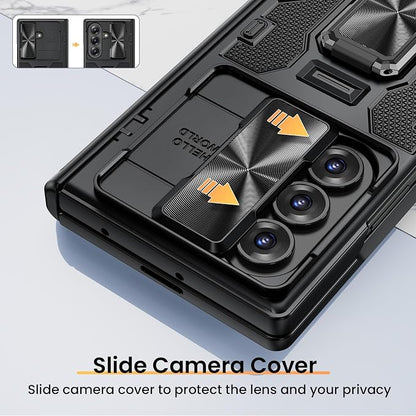 VEGO for Z Fold 8 Ultra Case with Screen Protector Anti-Peeping, Black | Built-in Hinge Protection &Slide Camera Cover Military-Grade Shockproof Rugged Kickstand Case for Galaxy Z Fold 8 Ultra-Black