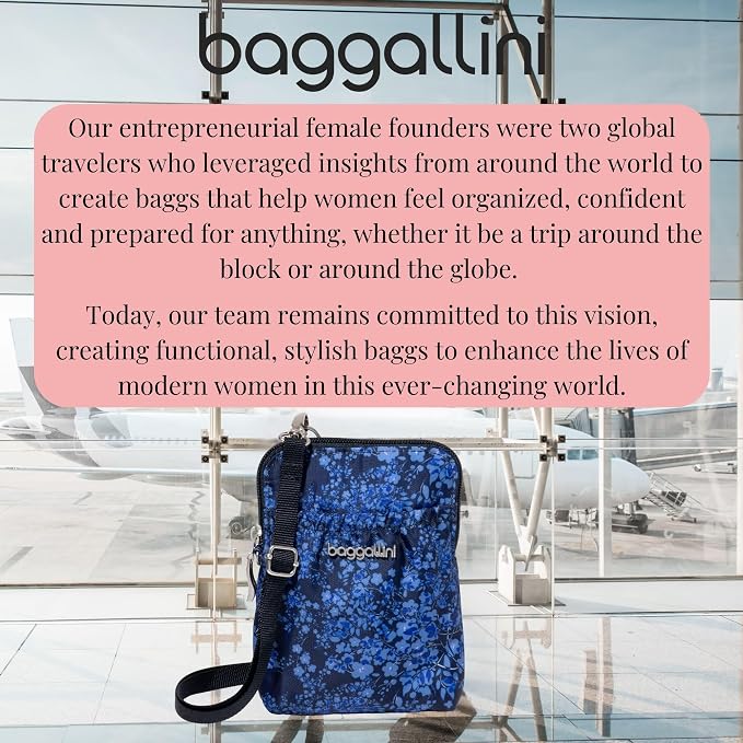 Baggallini Bryant Pouch Small Crossbody Bag for Women - Phone Purse with Crossbody Strap - Lightweight Crossbody Pouch
