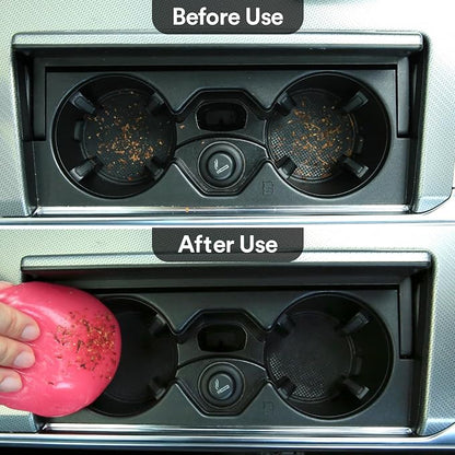 PULIDIKI Car Cleaning Gel Car Cleaning Putty Car Putty Auto Detailing Tools Car Slime Cleaner Dust Cleaning Gel for Car Interior Cleaner Car Cleaning Supplies Car Accessories Pink (2Pack)