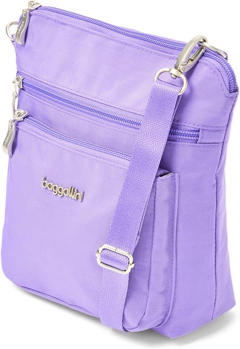 Baggallini Modern Pocket Crossbody Bag for Women, 8.5"x8.5" Handbag Purse with RFID, Lightweight Water-Resistant