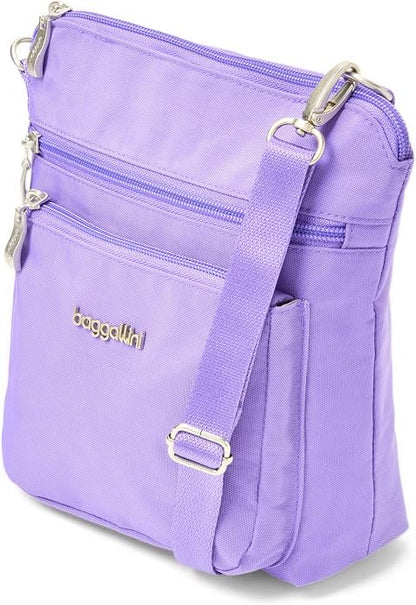 Baggallini Modern Pocket Crossbody Bag for Women, 8.5"x8.5" Handbag Purse with RFID, Lightweight Water-Resistant