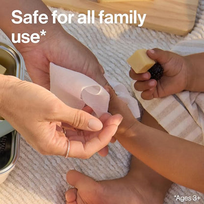The Honest Company Lavender Sanitizing Wipes, Kills 99.99% of Germs, Safe for All Hands, Antibacterial, Dermatologist Tested, 50 Count
