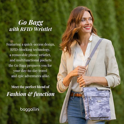 Baggallini womens Go Bagg With Rfid Phone Wristlet