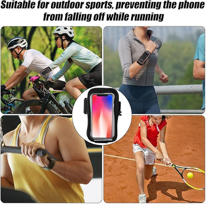 Wristband Phone Holder for Running, Black Handheld Grip Phone Holder Running Armband Wristband Frearm Band for iPhone Pro Max Plus (16/15/14/13/12/11/X/XR) Galaxy S24/S10