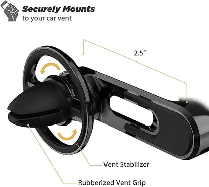Scosche MM2VP2WDSR-XC0 MagicMount™ Pro Magnetic Car Phone Holder Bundle for Air Vent and Window or Dashboard - Strong Magnetic Mount for iPhone and Android - 360° Adjustable Secure Cell Phone Mounts