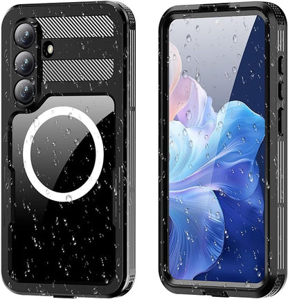 Losin Compatible with Galaxy S26 Plus Case Waterproof Magnetic [Compatible with MagSafe] [Drop Protection] [IP68 Underwater] Full Body Shockproof Protective Phone Case, Black