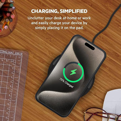 Battery Case for iPhone 15 Pro Max, [12000mAh] Enhanced Portable Protective Qi Wireless Charger Case Battery Pack with CarPlay Wireless Charging Case Compatible for iPhone 15 Pro Max (6.7 inch)-Black