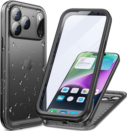 Cozycase TOP Military Protective IP68 Waterproof Case for iPhone 17 Pro Heavy Duty 360 Shockproof Full Body with Screen Camera Protector Double Dustproof Hard Tough 17Pro Front Back Cover