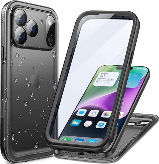 Cozycase TOP Military Protective IP68 Waterproof Case for iPhone 17 Pro Heavy Duty 360 Shockproof Full Body with Screen Camera Protector Double Dustproof Hard Tough 17Pro Front Back Cover