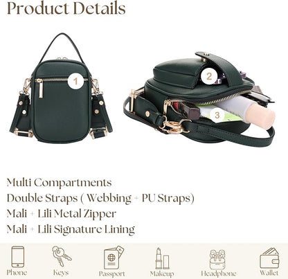 Mali+Lili Gail Vegan Leather Multi Compartment Crossbody Bag