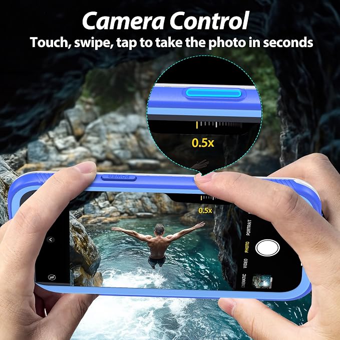 SPORTLINK for iPhone 17 Case - IP68 Waterproof Military Protective Full Body Heavy Duty Shockproof 360 Sealed Dustproof with Camera Screen Protector Phone Cover for iPhone 17 6.3" Blue