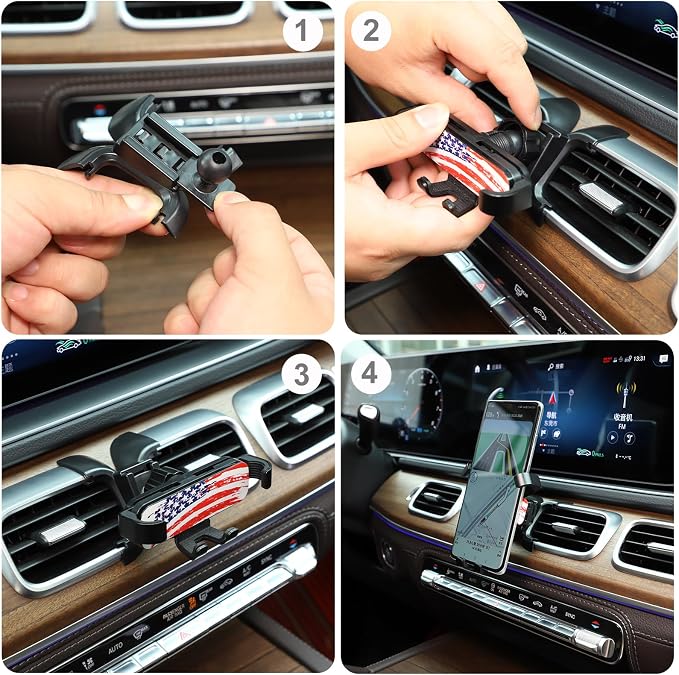 HAPPYHORSE Car Central Control Armrest Car Phone Mount Compatible wit GLE 350 450 GLS 400 450 2020-2023 Auto Mobile Phone Holder Accessories (Style C)