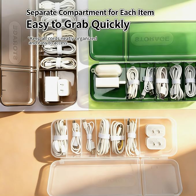 3 Pack Charger Cord Storage,Multipurpose Cable Organizer Bags, Fits Home Office Charger Organizers, Power Cord Organizer.