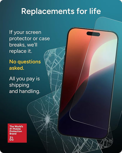 ZAGG iPhone Camera Lens Protector for Phone 17/16/ 16 Plus - Green Sea Kelp, Camera Ring, Maximum Impact & Scratch Protection, Anti-Reflective Technology, Smudge-Resistant, Precise Fit, Glass Elite