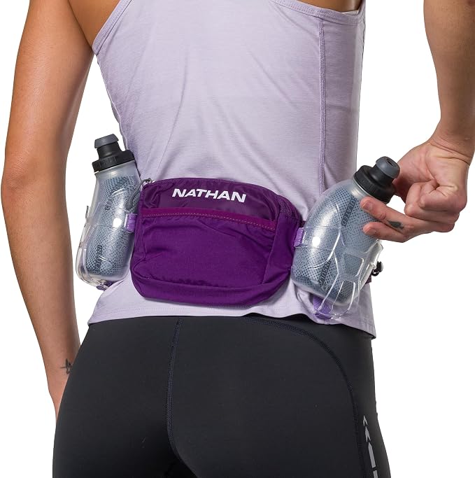 Nathan Running Belt Hydration with Flasks, Storage Pockets, Trail Mix Plus, Running Water Bottle Belt, Insulated, Walking, Hiking