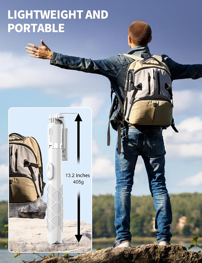 71" Selfie Stick, Smartphone Tripod Stand All-in-1 with Remote, Travel Tripod for iPhone, Extendable Cell Phone Tripods for Selfie/Video Recording/Photo/Live Stream/Vlog