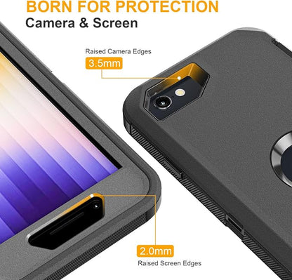 jaroco for iPhone SE Case 2022/2020/3rd/2rd,iPhone 8/7 case [Shockproof] [Dropproof] [Military Grade Drop Tested] with Non-Slip Removable Heavy Duty Full Body Phone Case-Black