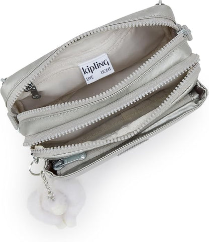 Kipling Women’s Abanu Multi Crossbody Bag, Lightweight, Adjustable Nylon Waist Pack with Multi-Compartment Zip Pockets