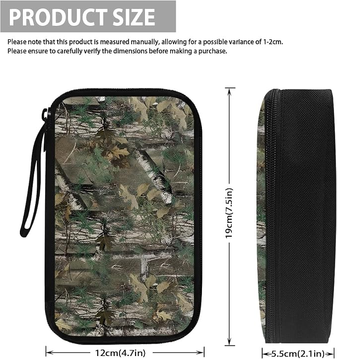 Forest Camo Print Electronics Organizer Travel Case Cord Cable Charger Organizer Bag Travel Accessories Essentials for Women Men Tech Pouch for Phone Power Bank SD Card USB