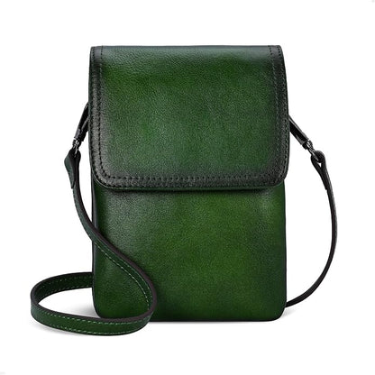 Iswee Leather Crossbody Bags for Women RFID Blocking Cell Phone Purse Small Anti-Theft Zippered with Card slots