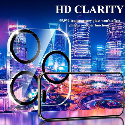YWXTW [5 Pack Designed for iPhone 16 Pro Max Camera Lens Protector, for iPhone 16 Pro Camera Lens Protector, Night Shooting Mode, Anti Scratch HD Clear 9H Hardness Tempered Glass