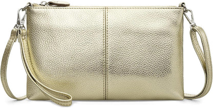 befen Genuine Leather Wristlet Clutch Wallet Purses Small Crossbody Bags for Women with RFID Blocking Card Slots