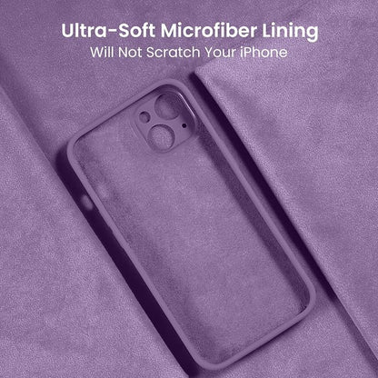 FireNova Designed for iPhone 13 Case, Silicone Upgraded [Camera Protection] Phone Case, Soft Anti-Scratch Microfiber Lining Inside, 6.1 inch, Light Purple