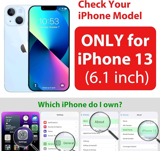 SPORTLINK Waterproof Case for iPhone 13, Shockproof Dustproof with Built-in Clear Screen Protector, Full Body Heavy Duty Sealed Protective Cover for iPhone 13 6.1 Inch Black/Frosted Clear