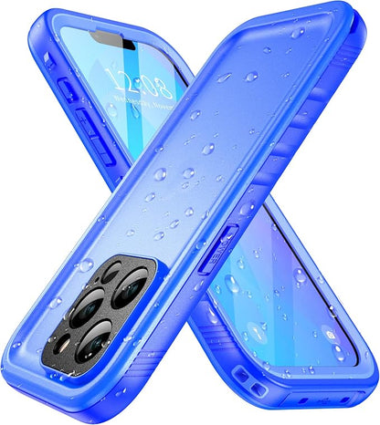 SPORTLINK Compatible with iPhone 13 Pro Waterproof Shockproof Case with Built in Screen Protector - Full Body Heavy Duty Dustproof Rugged 360° Full Sealed Protective Cover 6.1 Inch (Blue)