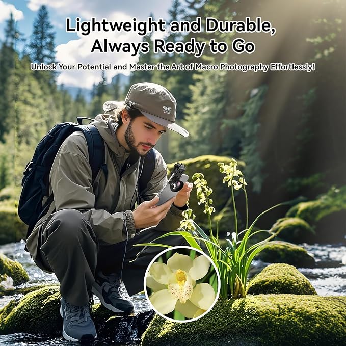 APEXEL 100Ultra Macro Lens - Enhanced Version Smartphone Lens for iPhone, Samsung, Pixel | Professional Macro Photography of Flowers, Iinsects, Jewelry, Food Details and Other Small Objects