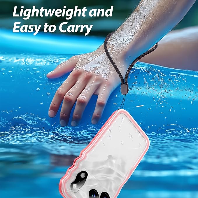 SPORTLINK for iPhone 17 Pro Max Case, IP68 Waterproof Military Protective Full Body Heavy Duty Shockproof 360 Sealed Dustproof with Camera Screen Protector Phone Cover for iPhone 17 Pro Max 6.9" Pink