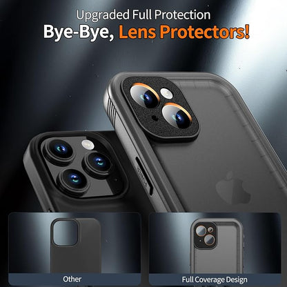 Cozycase for iPhone 15 Case Waterproof - 360 Heavy Duty with Screen/Camera Protector Shockproof IP68 Underwater Dustproof Water Dust Shock Proof Double Full Body/Front and Back 15 Protective Case Slim