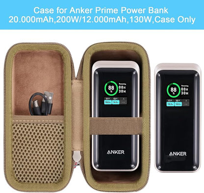khanka Case for Anker Prime Power Bank 12000mAh 130W/20000mAh 200W,Case Only (Golden)