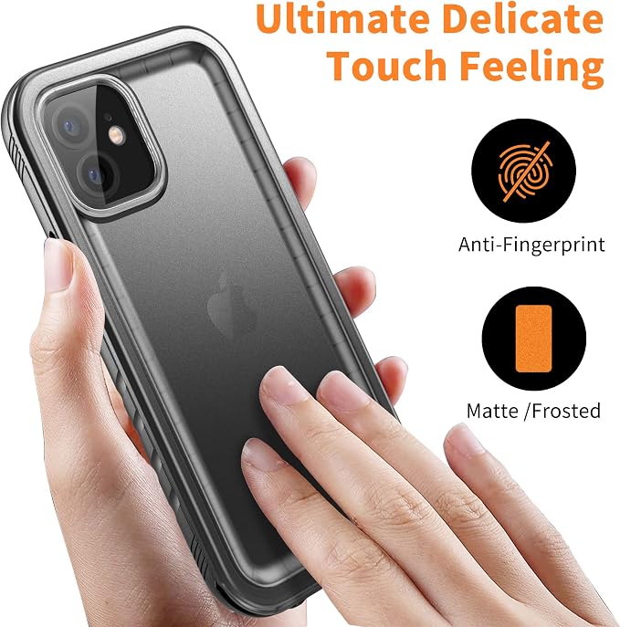 Cozycase TOP Military IP68 Waterproof Case for iPhone 12 / 12 Pro - Heavy Duty 360 Shockproof Full Body with Screen Camera Protector Double Water Dust Drop Proof Hard Rugged Tough Front Back Cover