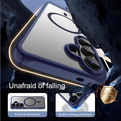 for Samsung S26 Plus Phone Case : S26 Plus Case [MagSafe Fit] with HD Screen Protector, Samsung S26 Plus Case Matte Translucent Soft-Touch Skin & Full Body Protection Cell Phone Galaxy S 26 Plus,Blue