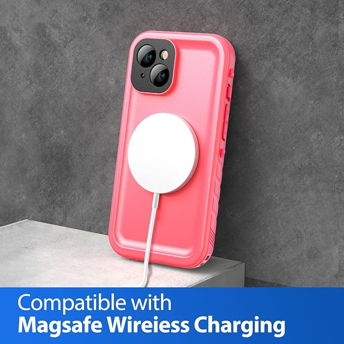 SPORTLINK Design for iPhone 14 Waterproof Case - Shockproof Dustproof Phone Case with Screen Protector for iPhone 14, Full Body Protective Case for iPhone 14 Cover 6.1'' Pink