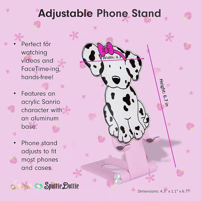 Sonix x Sanrio Character Phone Stand | Adjustable Cell Phone Holder, Desk Stand, Dock | Spottie Dottie
