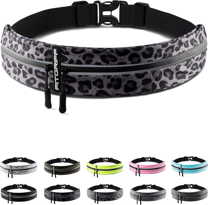 Fitgriff® Running Belt for Men & Women - Secure Jogging Pouch for Phone, Keys & Essentials - For All Cell Phones