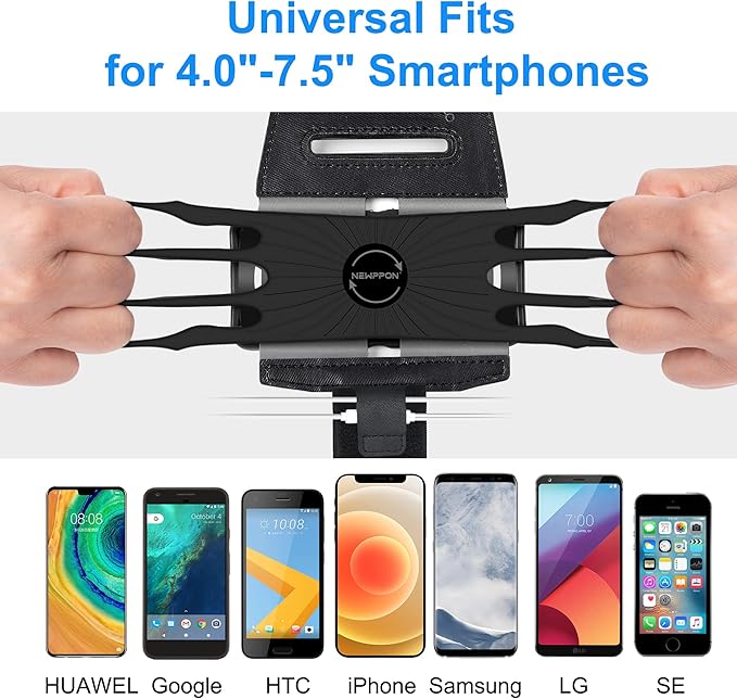 Arm Bands for Cell Phone - Detachable & 360 Rotatable Universal Cellphone Armband Case Compatible with iPhone Samsung Galaxy Pixel LG for Workout Excersize Sports Jogging Gym Fitness Runner