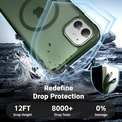 jaroco Magnetic for iPhone 11 Case, [Compatible with MagSafe][Military Grade Drop Protection][Heavy Duty Protection][Non-Slip][Shockproof] 2-Layer Durable Bumper Phone Case 6.1''-Army Green