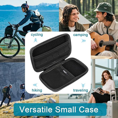 EVA Hard Shell Cable Organizer Travel Case for Cords & Chargers | Shockproof Water Resistant Portable Pouch, Mesh Pocket & Elastic Loops, Fits Power Bank, Cables, Earbuds, for Commute, Travel