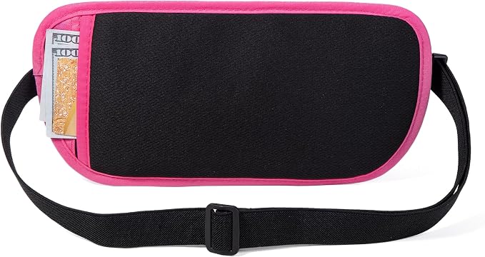 Travel Money Belt - Slim Passport Holder Travel Wallet with RFID Blocking Travel Pouch Undercover Fanny Pack for Women