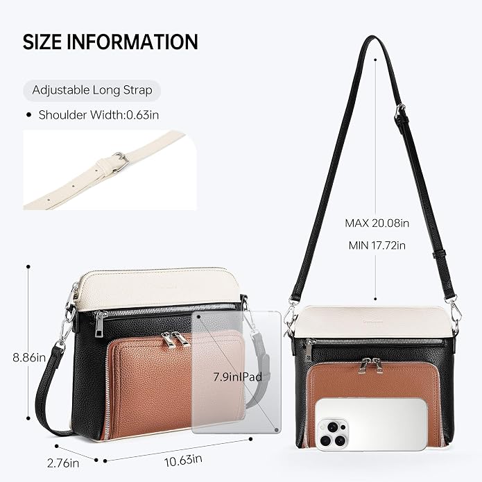 Crossbody Purses for Women Small Crossbody Bags for Women with Built in RFID Wallet
